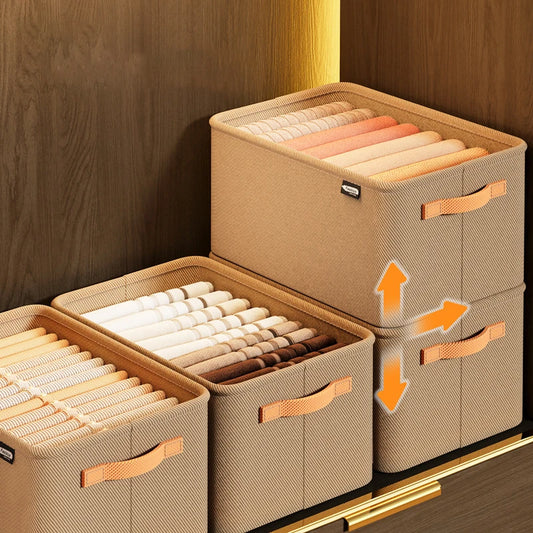 Thickened foldable clothes storage organizer